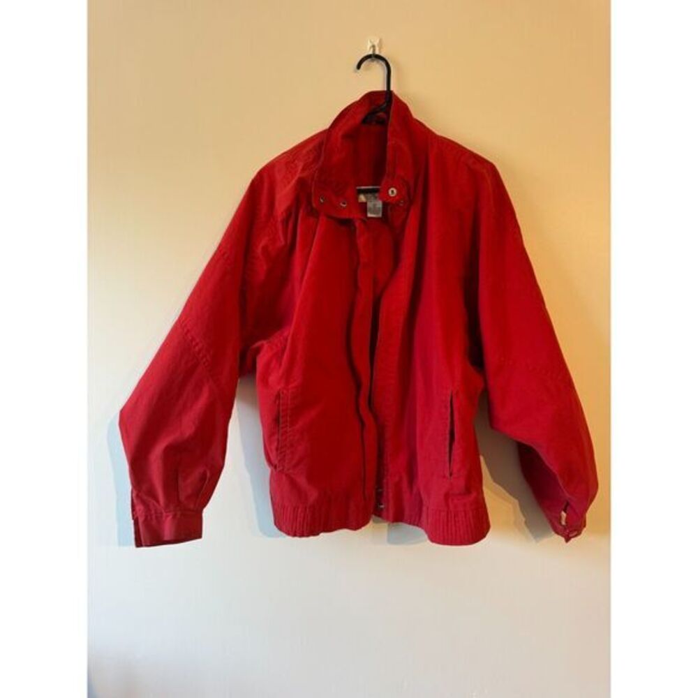 80s Red Batwing Gloria Vanderbilt True Vintage New Wave Crop Jacket Retro 90s L